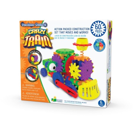 Joc STEM de constructie Tren cu peste 60 de piese